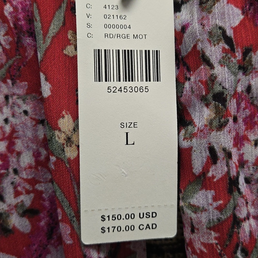 NWT Ali & Jay Anthropologie It's You Girl Wide Leg Jumpsuit Red Floral Size L - Picture 11 of 14